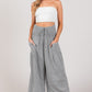 Drawstring Smocked High Waist Pants