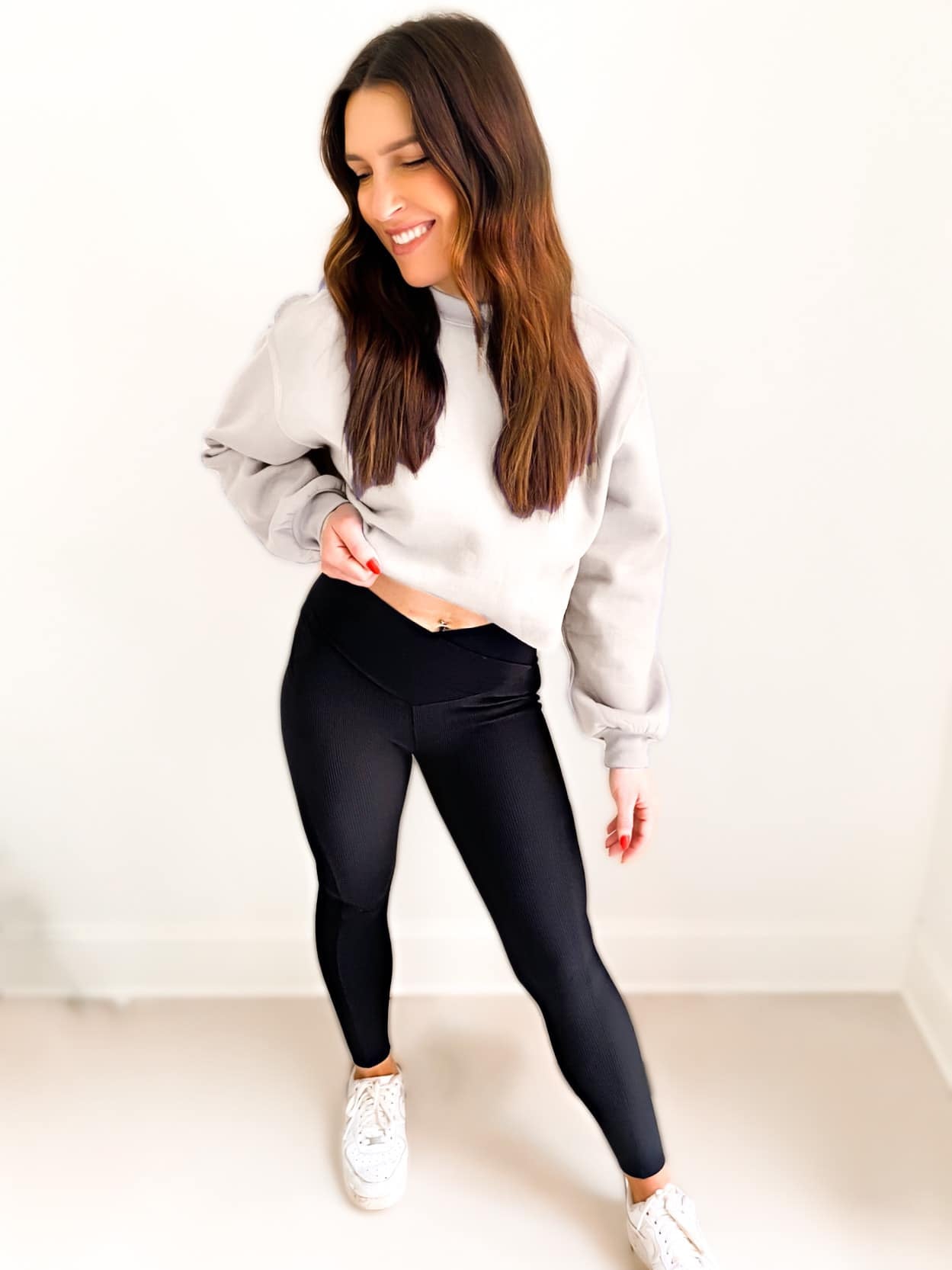 PRE-ORDER Molly Max Sculpt Diagonal Ribbed Leggings - (Shipping End of Oct/Early Sept)