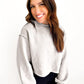 PRE-ORDER Izzy Inside-Out Cropped Sweatshirt (Ships End of Oct/Early Sept)