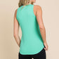 Ribbed Round Neck Tank - Mint