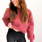 PRE-ORDER Izzy Inside-Out Cropped Sweatshirt (Ships End of Oct/Early Sept)