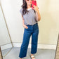 RFM Tummy Control Cropped Wide Leg Jeans - Island Green