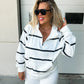 PREORDER: Summer Striped Easy Does It Pullover in Two Colors (ETA MID JULY)