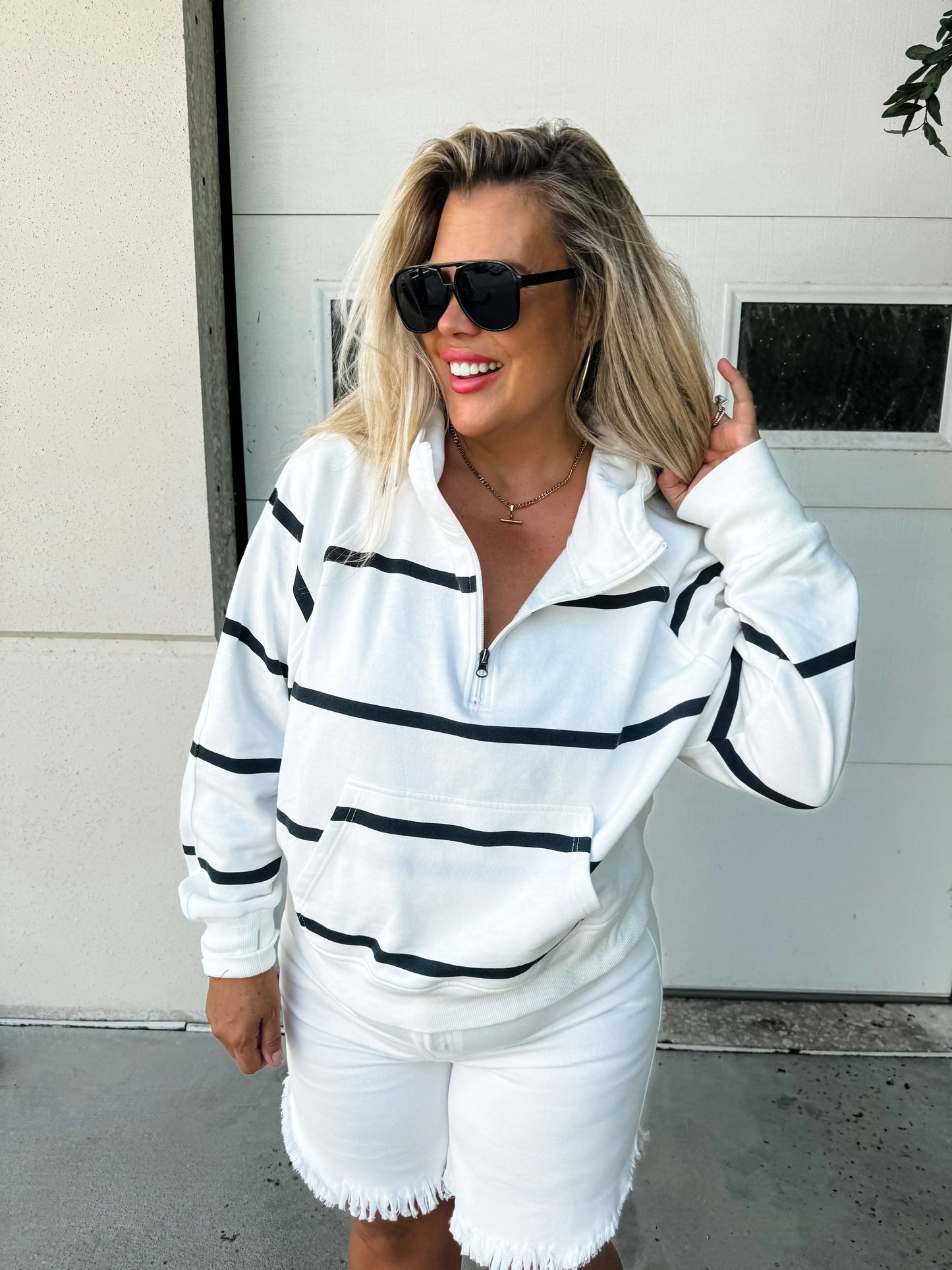 PREORDER: Summer Striped Easy Does It Pullover in Two Colors (ETA MID JULY)