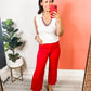 Judy Blue Tummy Control Wide Leg Crop Jeans in Red