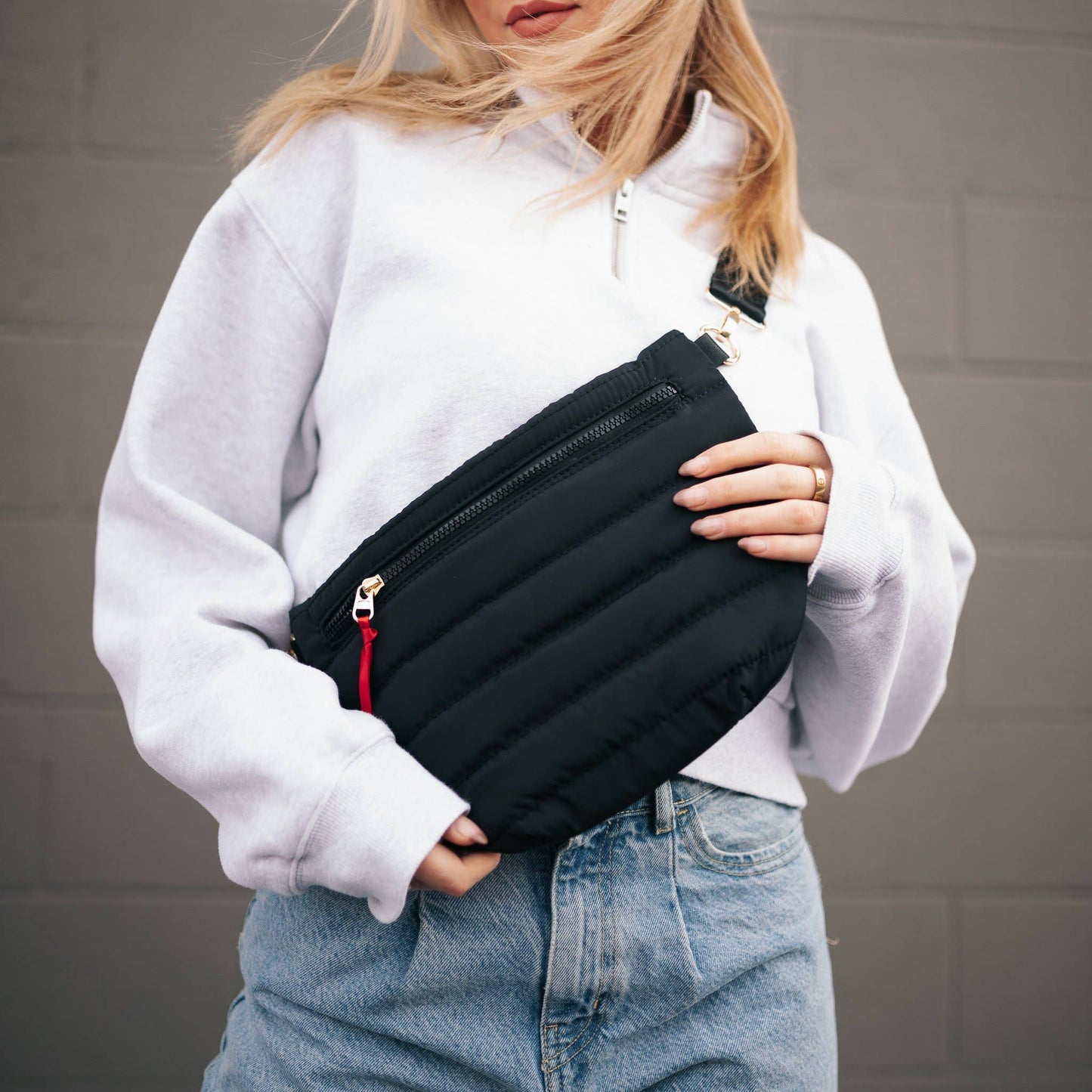 Jolie Puffer Belt Bag: Emerald