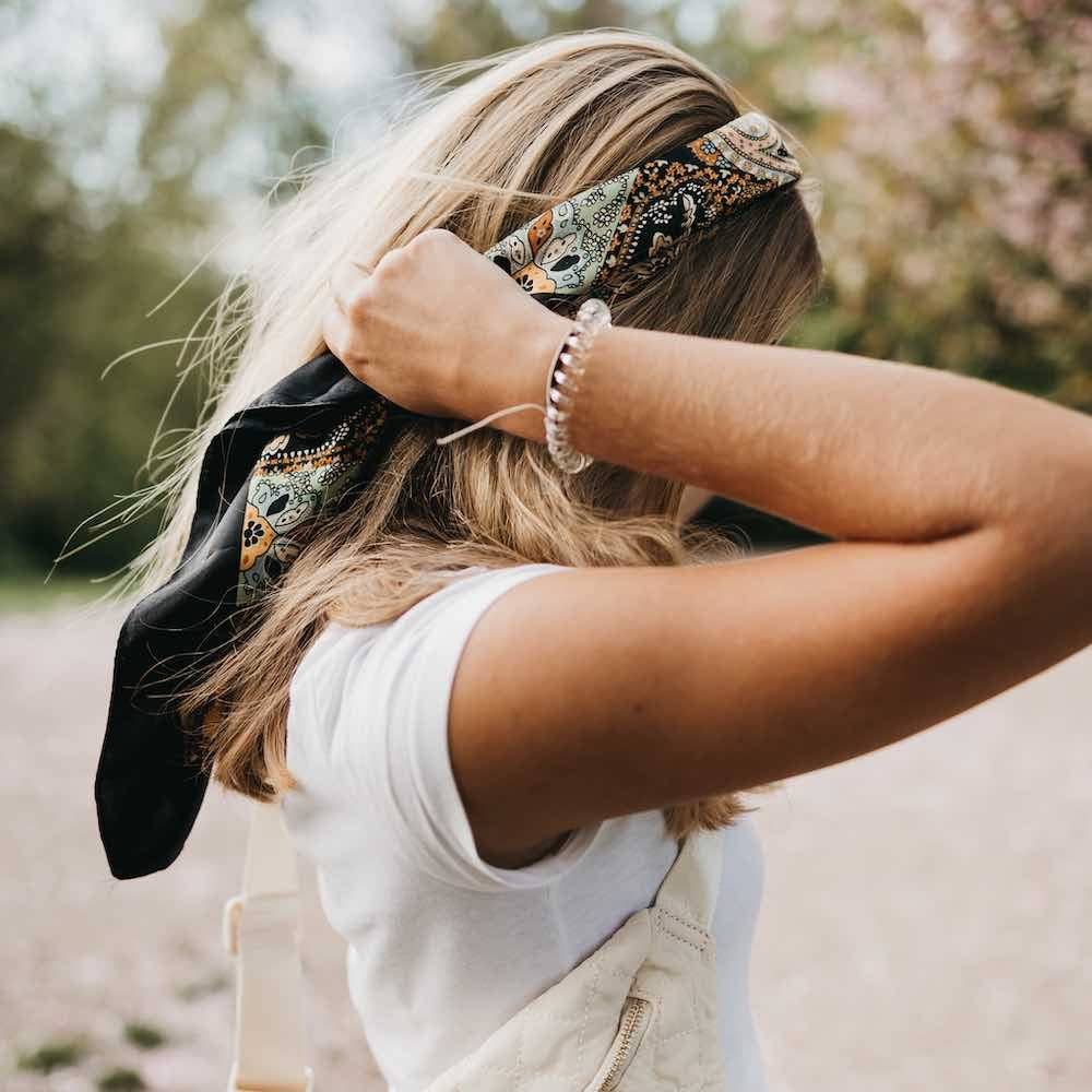 Milan Hair Scarf: Teal