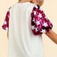 Star Sequin Bubble Short Sleeve Top