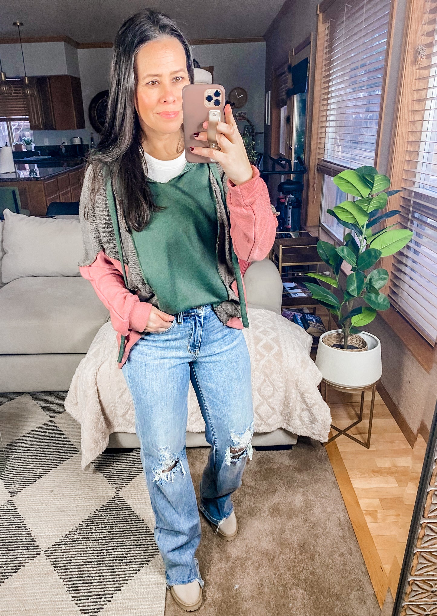 Judy Blue Take Me Back 90's Straight Jeans in Dark Wash