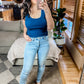 Judy Blue Mid Rise Tummy Control Distressed Skinny Jeans