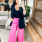 I Love These High Rise Wide Leg Pants in Hot Pink
