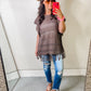 Fringed Hem Knit Top - Fuchsia