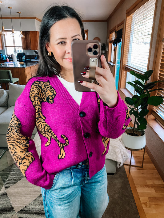 On the Prowl Tiger Cardigan