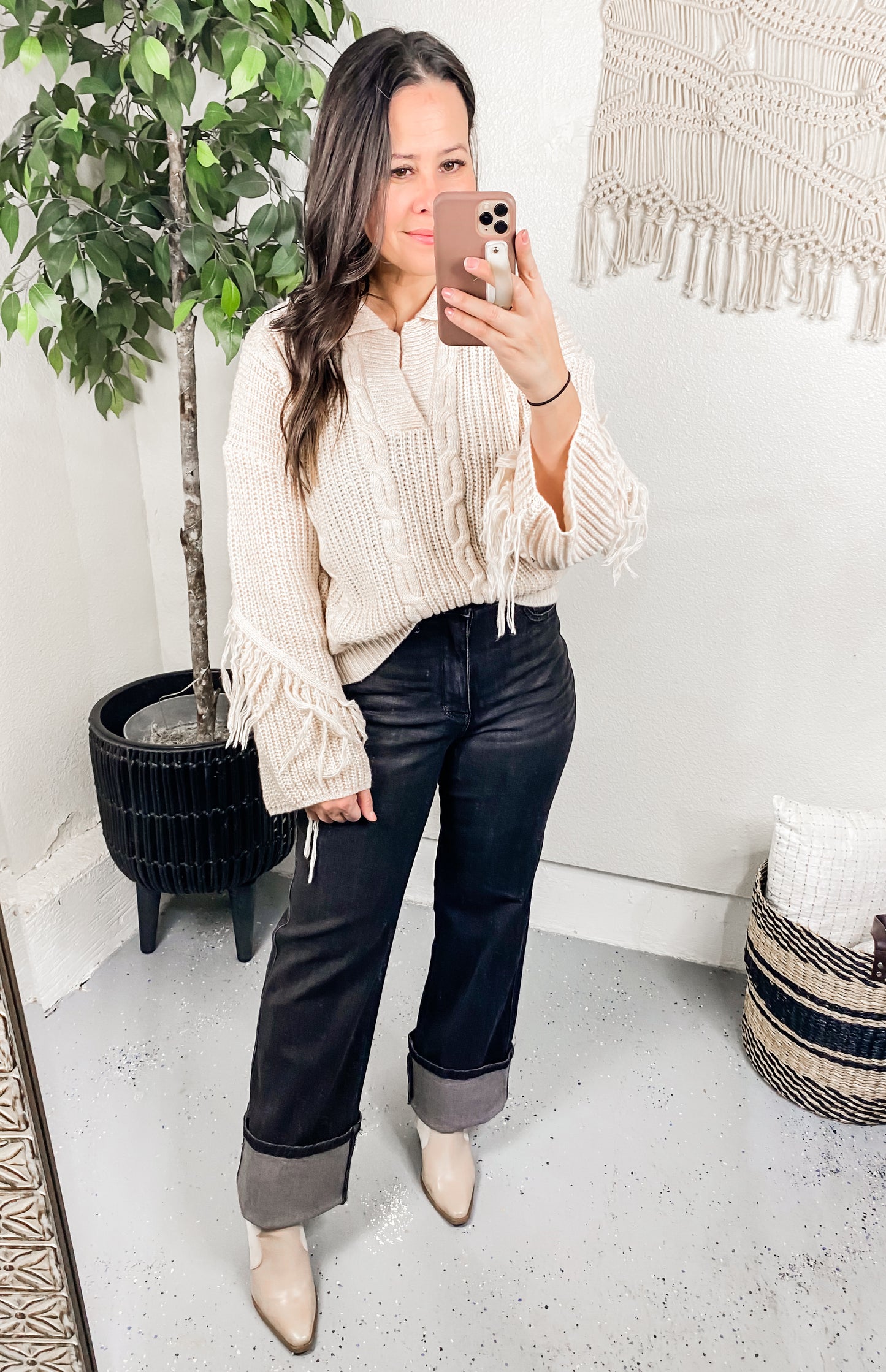 Sweet Surrender Fringe Sweater