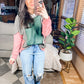 Message Me Back Color Block Hoodie
