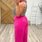 I Love These High Rise Wide Leg Pants in Hot Pink
