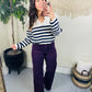 Memorable Moments Striped Sweater in White/Navy