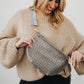 RESTOCKED! Westlyn Woven Bum Bag: Checkered Brown
