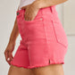 RFM Tummy Control High Waist Denim Shorts - Sugar Coral