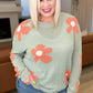 In The Groove Mod Floral Sweater
