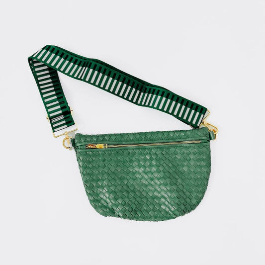 RESTOCKED! Westlyn Woven Bum Bag: Emerald