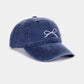 Bow Embroidered Washed Ballcap