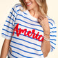America Striped Knit Top