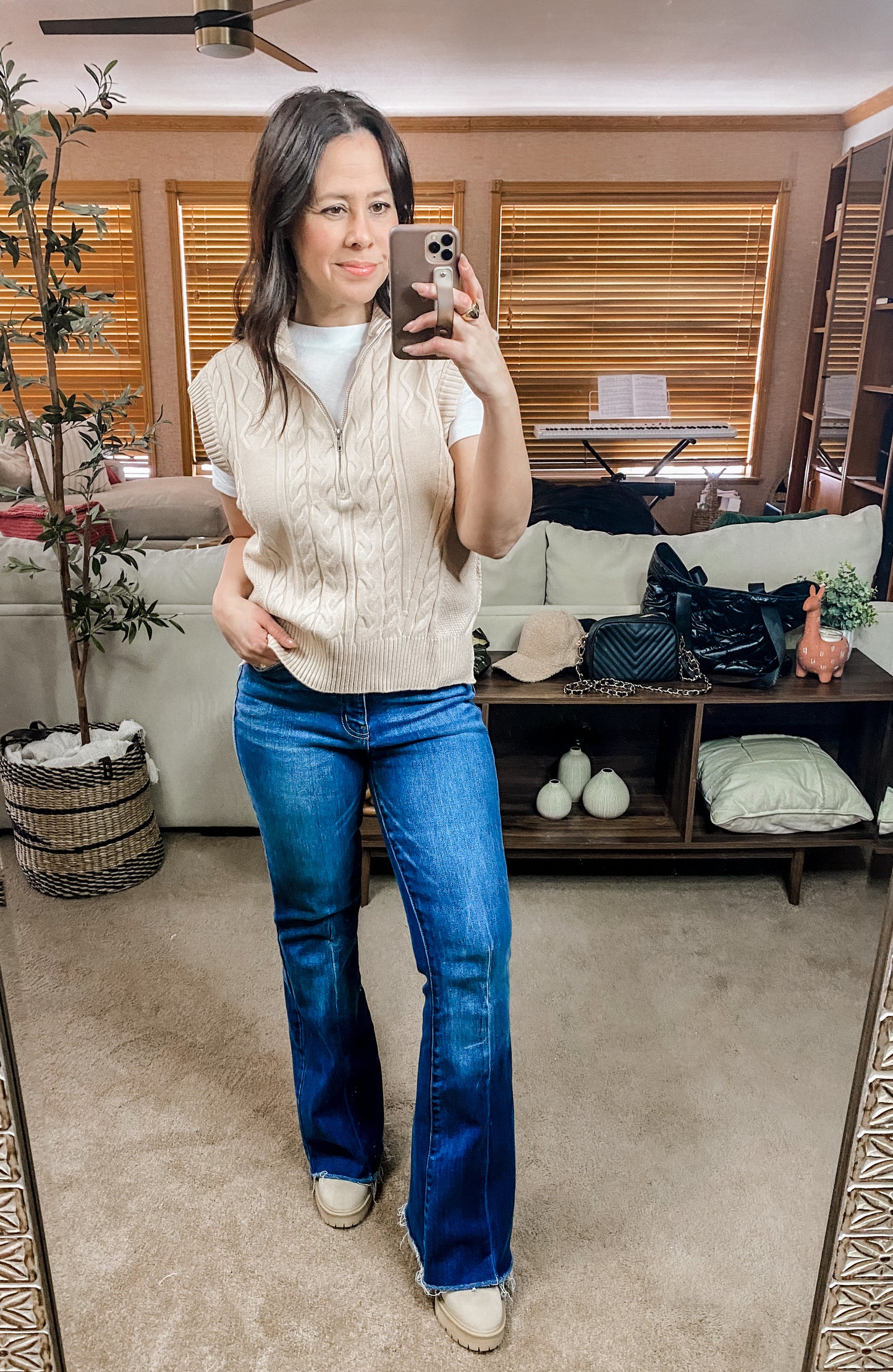 Golf At Four Cable Knit Vest