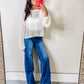 BAYEAS High Waist Release Hem Wide Leg Jeans