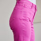 RFM Tummy Control Wide Leg Cropped Jeans - Pink Rogue
