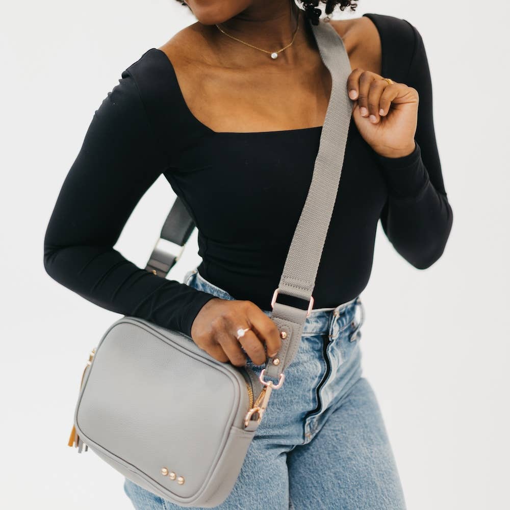 Callie Canvas Adjustable Strap: Brown