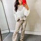 Judy Blue High Waist Distressed Straight Leg Jeans - Bone