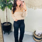 Memorable Moments Striped Sweater in White/Navy