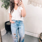 Ramona High Rise Rigid Magic Destroyed Straight Jeans