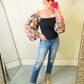 Floral Balloon Sleeve Blouse