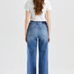 BAYEAS High Waist Release Hem Wide Leg Jeans