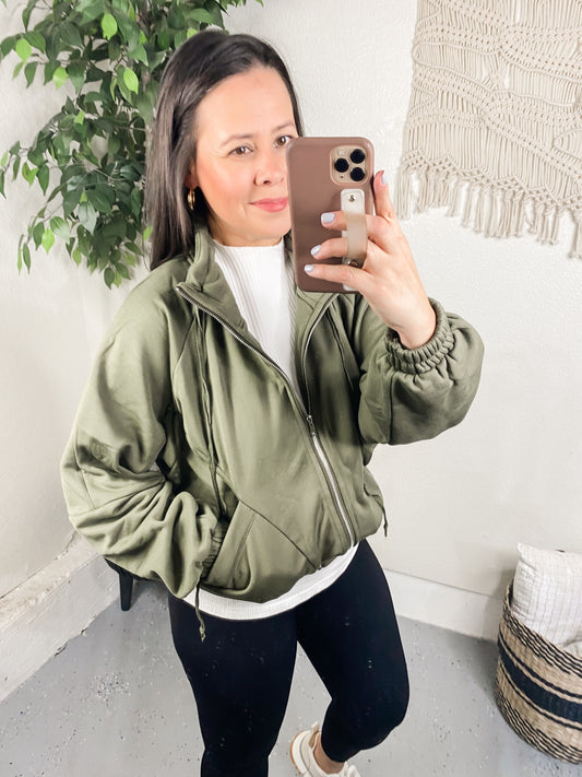 Miss You More Zip Up Sweatshirt