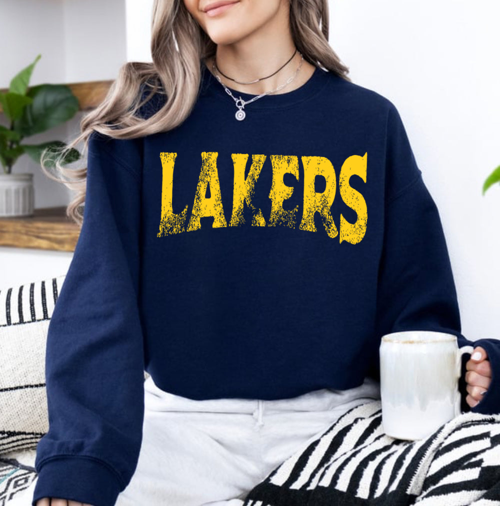 Grunge School Spirit Mascot Sweatshirt