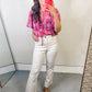 RFM Tummy Control High Waist Cropped Boot Cut Jeans - Off White