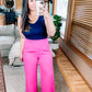 I Love These High Rise Wide Leg Pants in Hot Pink