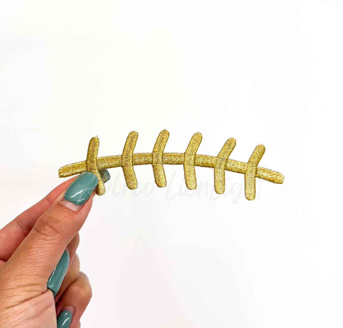 Football Laces Embroidery Patch - Gold