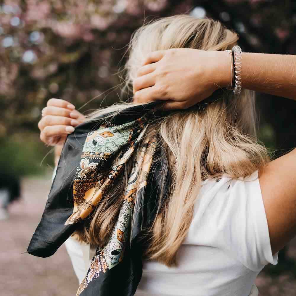 Milan Hair Scarf: Teal