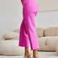 RFM Tummy Control Wide Leg Cropped Jeans - Pink Rogue