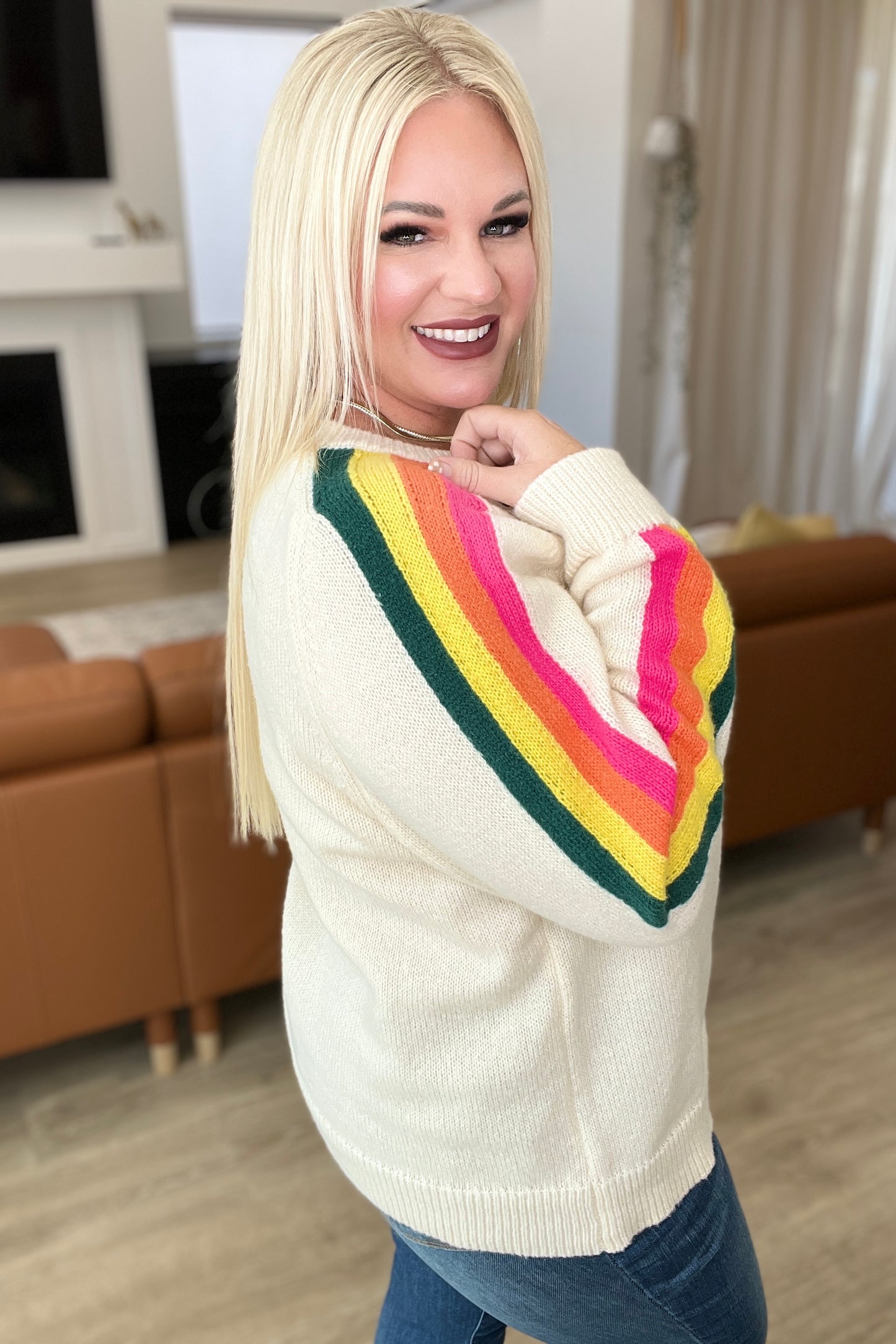 Songs About Rainbows Striped Sweater