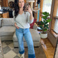 Told You So Ribbed Knit V Neck Sweater
