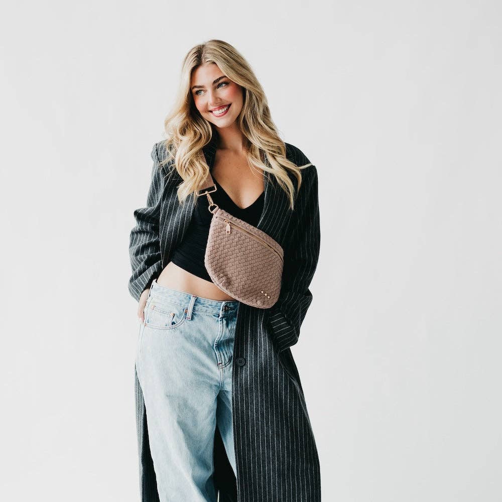 Suede Westlyn Woven Bum Bag - NEW COLORS!: Suede Chocolate