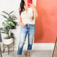 BAYEAS Mid Rise Distressed Ripped Straight Jeans
