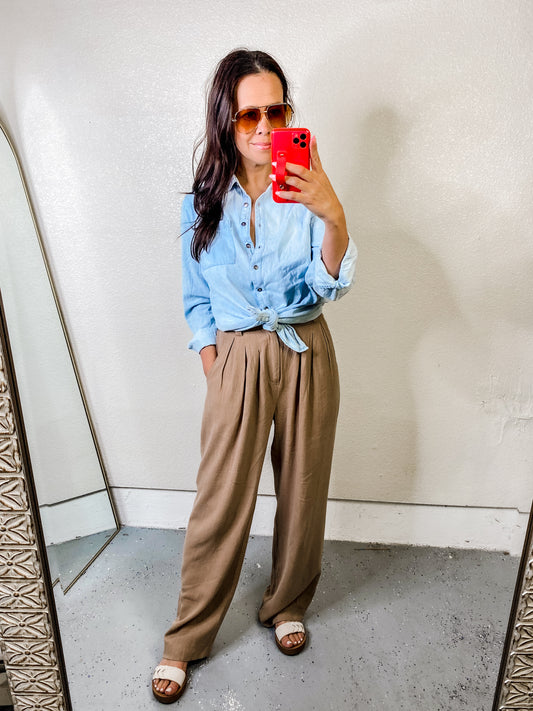 Business Meeting Wide Leg Pants