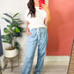 RISEN Pull On Drawstring Straight Jeans