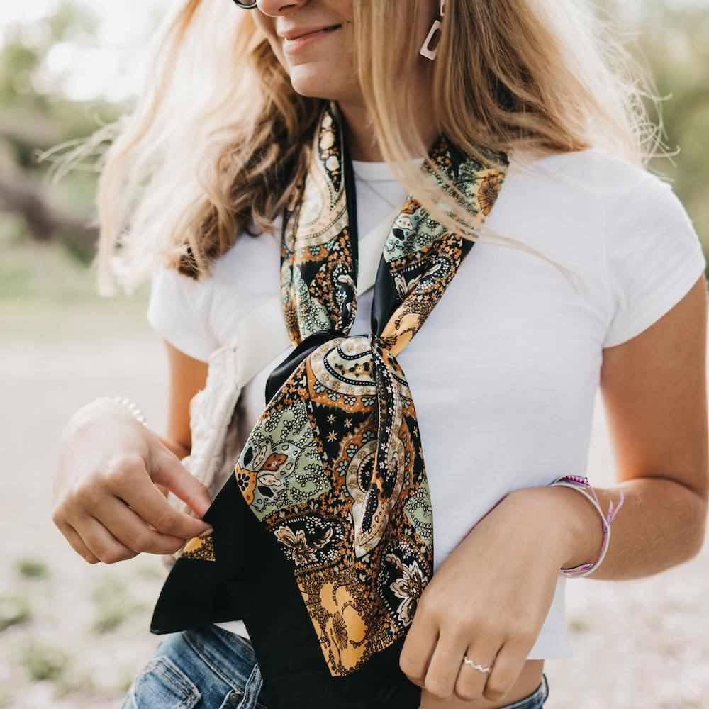 Milan Hair Scarf: Teal